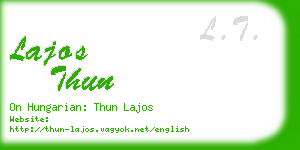 lajos thun business card